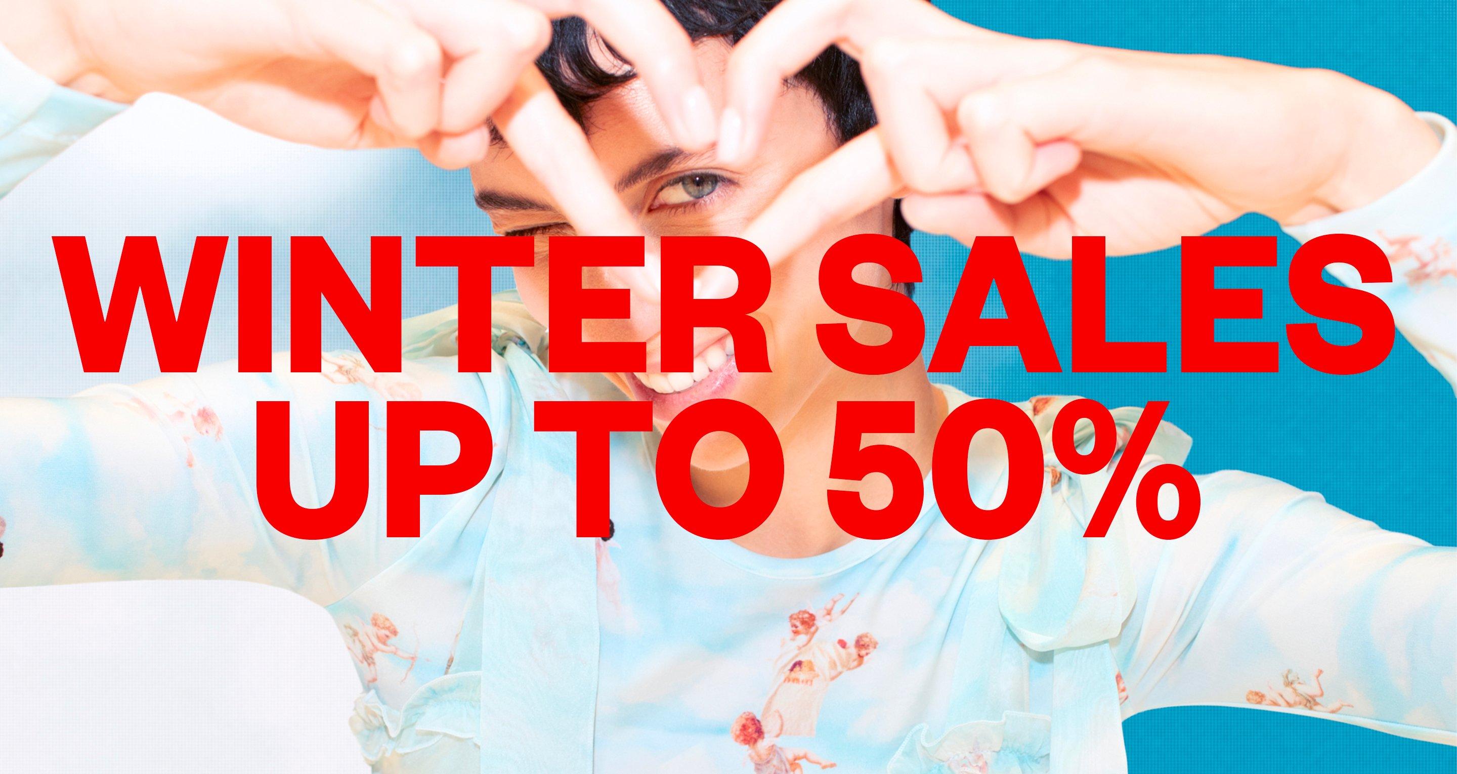 Winter sales up to 50% off.